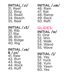 Cycles Intervention: Liquids & Glides Phonology Targets