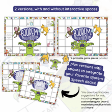 {Bjorem Speech} No Prep Printable Game Board - Download