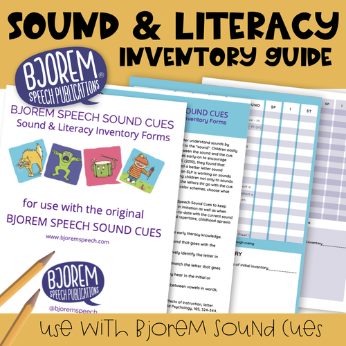 Sound & Literacy Inventory Forms for Bjorem Speech Sound Cues - Download