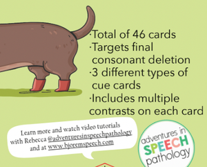 Minimal Pairs: Final Consonant Deletion