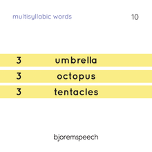 Multisyllabic Words