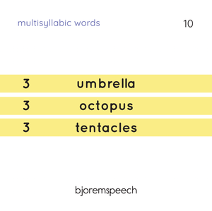 Multisyllabic Words