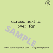 Bjorem Speech Prepositions