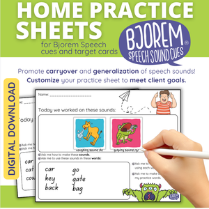 Bjorem Speech Home Practice Sheets Download