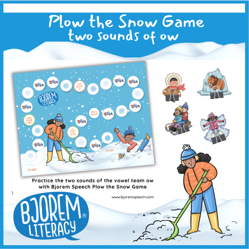 Plow the Snow-Two Sounds of OW Literacy Board Game - Download